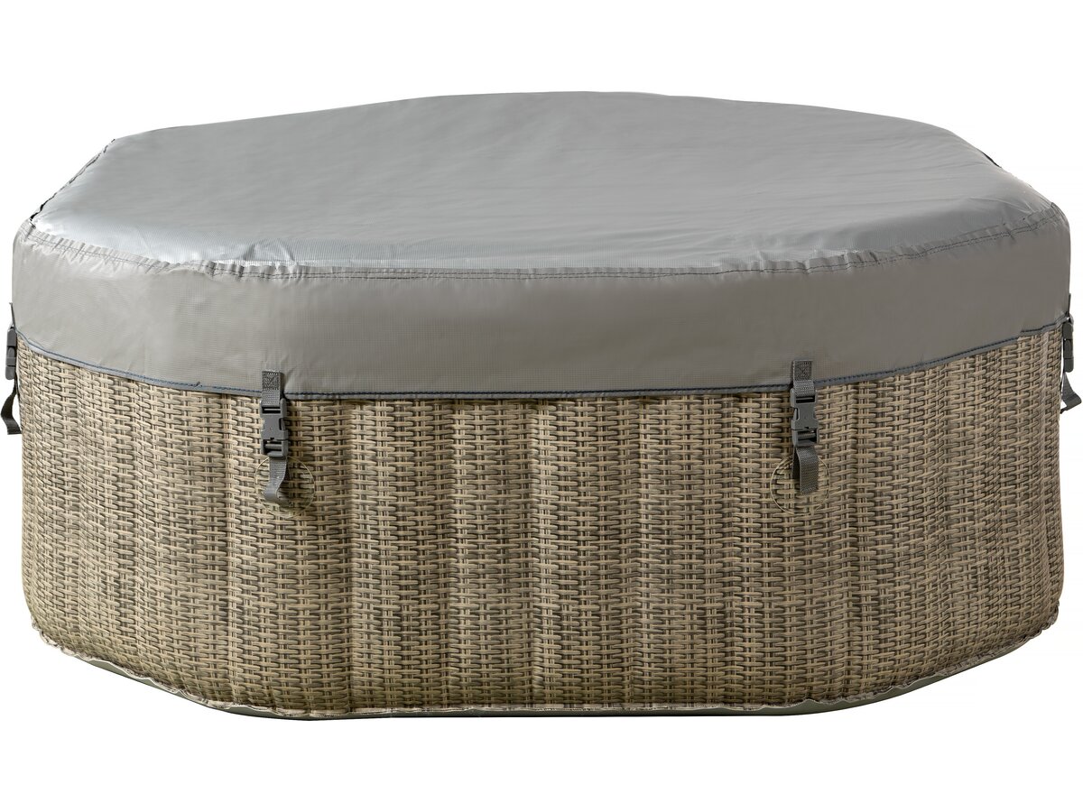 Spa gonfiabile ottagonale in PVC "Los Angeles" - 4 posti - Grigio chiaro/marrone