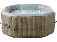 Spa gonfiabile ottagonale in PVC "Los Angeles" - 4 posti - Grigio chiaro/marrone