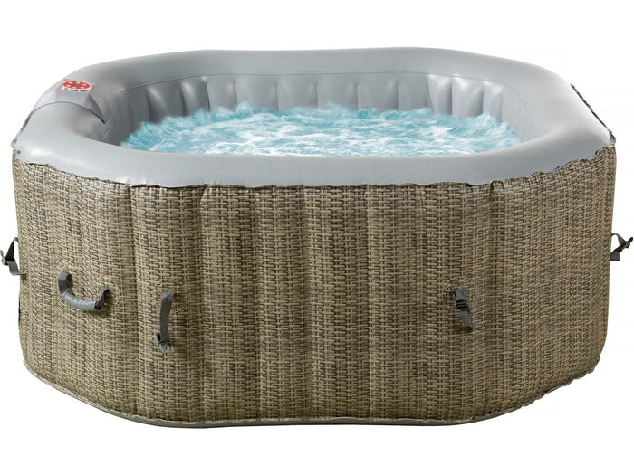 Spa gonfiabile ottagonale in PVC "Los Angeles" - 4 posti - Grigio chiaro/marrone