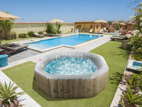 Spa gonfiabile ottagonale in PVC "New York" - 6 posti - Grigio chiaro/Marrone