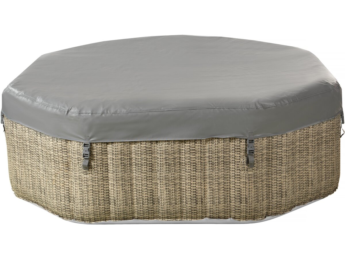 Spa gonfiabile ottagonale in PVC "New York" - 6 posti - Grigio chiaro/Marrone