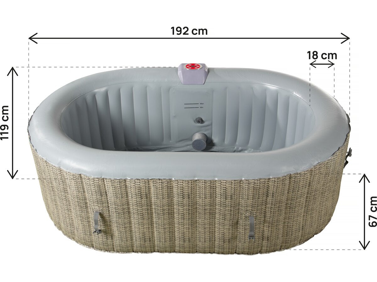 Spa ovale in PVC "Paris" - 2 posti - Marrone / Grigio chiaro