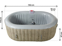 Spa ovale in PVC "Paris" - 2 posti - Marrone / Grigio chiaro