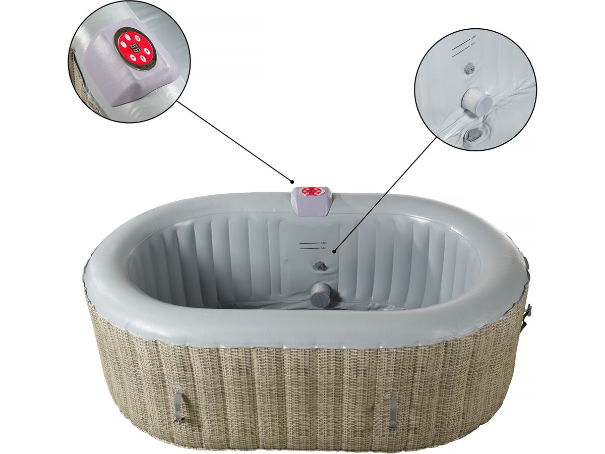 Spa ovale in PVC "Paris" - 2 posti - Marrone / Grigio chiaro