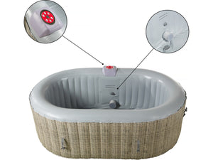 Spa ovale in PVC "Paris" - 2 posti - Marrone / Grigio chiaro