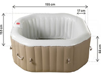 Spa gonfiabile ottagonale in PVC "Los Angeles" - 4 posti - Beige