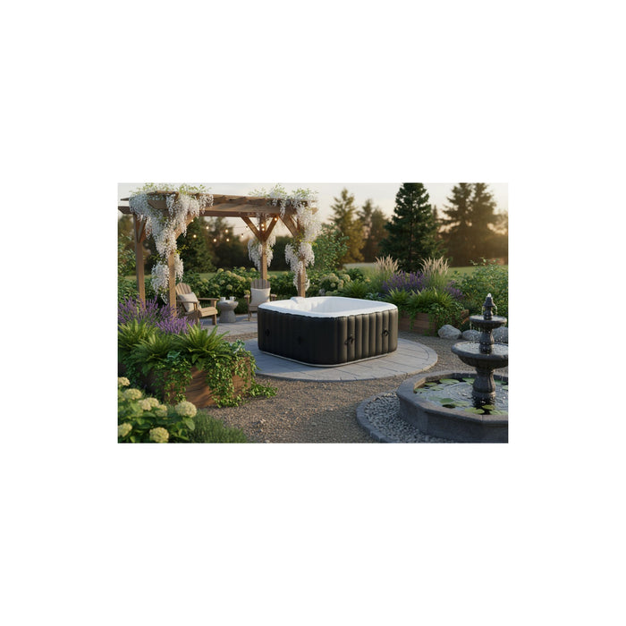Spa gonfiabile 4 posti quadrati - Ospazia - Dimensioni: 155 x 155 cm - Filtro e tela cerata inclusa