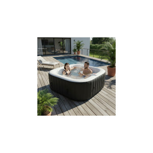 Spa gonfiabile 4 posti quadrati - Ospazia - Dimensioni: 155 x 155 cm - Filtro e tela cerata inclusa