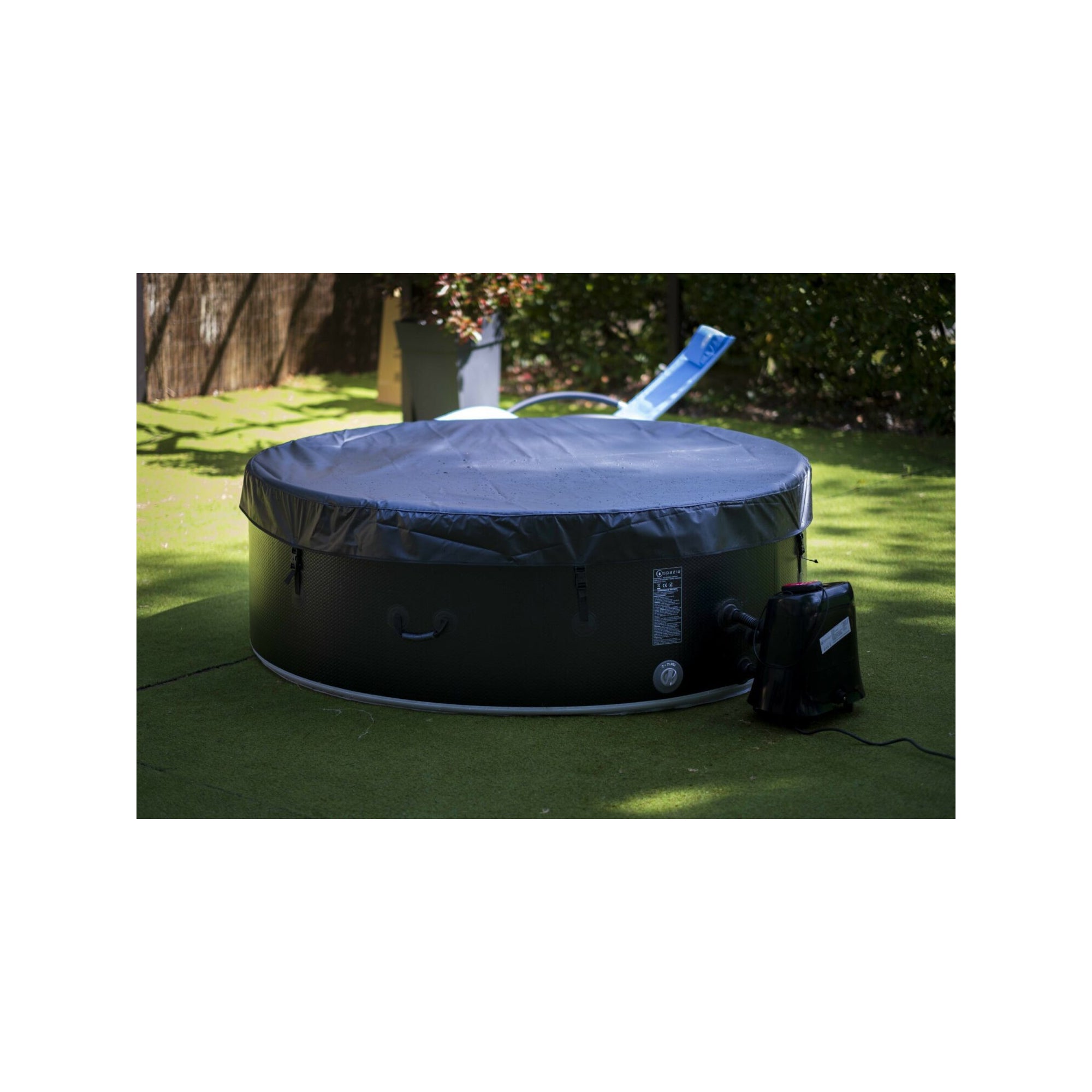 Ospazia Spa gonfiabile rotonda a 6 posti con punto Goccia - - Diametro: 200 cm - Filtro e copertura inclusi