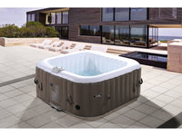 SPA GONFIABILE MONAC IN PVC - 4 POSTI- TORTORA/CREMA