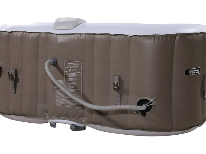 SPA GONFIABILE MONAC IN PVC - 4 POSTI- TORTORA/CREMA