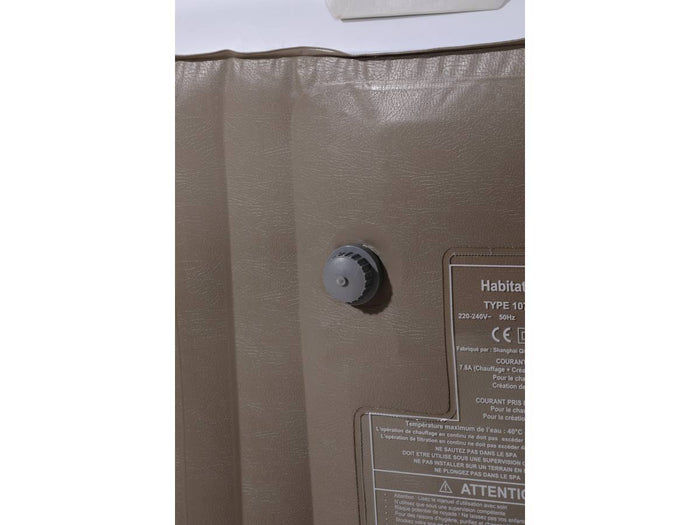 SPA GONFIABILE MONAC IN PVC - 4 POSTI- TORTORA/CREMA