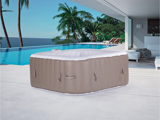 SPA GONFIABILE MONAC IN PVC - 6 POSTI- TORTORA/CREMA