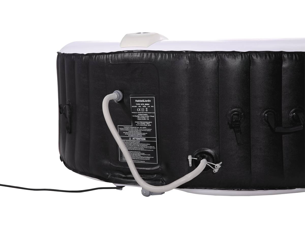 SPA GONFIABILE SAINT TROPEZ IN PVC 4 POSTI Colore Nero