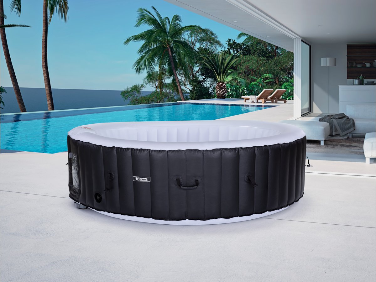 SPA GONFIABILE SAINT TROPEZ IN PVC - 6 POSTI - NERO