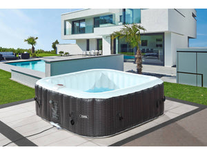 Spa Gonflabile Nice in PVC - 6 posti - Marrone/Crema