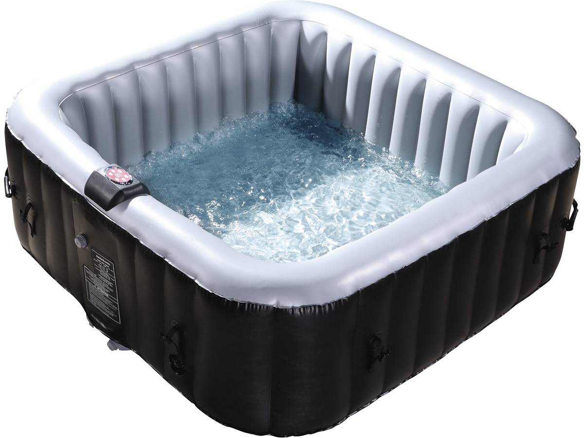 NICE PVC Inflatable Spa - 6 posti - Grigio / Nero