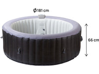 Spa gonfiabile in PVC "Malaga" - 4 posti - Grigio