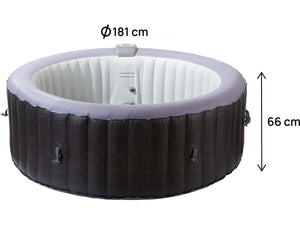 Spa gonfiabile in PVC "Malaga" - 4 posti - Grigio