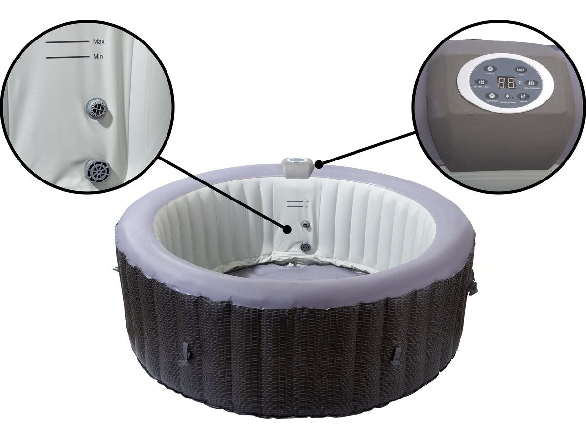 Spa gonfiabile in PVC "Malaga" - 4 posti - Grigio