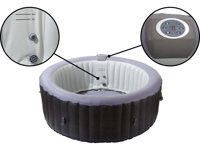 Spa gonfiabile in PVC "Malaga" - 4 posti - Grigio