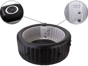 Vasca gonfiabile in PVC "Sardegna" - 4 posti - Nera