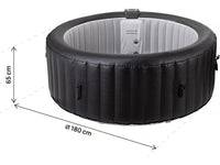 Vasca gonfiabile in PVC "Sardegna" - 4 posti - Nera