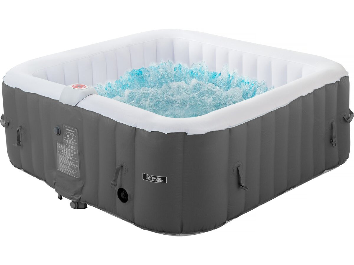 Spa gonfiabile "RIVIERA" in PVC - 6 posti - Grigio/bianco