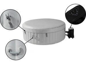 Santorin Spa gonfiabile a 4 posti - 180 x 180 x 65 cm - Grigio