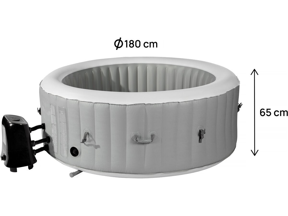 Santorin Spa gonfiabile a 4 posti - 180 x 180 x 65 cm - Grigio