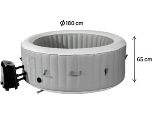 Santorin Spa gonfiabile a 4 posti - 180 x 180 x 65 cm - Grigio