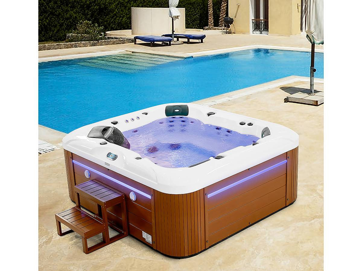 Spa "Bora-Bora" LED - 6 posti - Vasca bianca - Sistema Balboa - Bluetooth