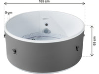 Spa semirigida "Venezia" - 5 posti - Bianco/Grigio