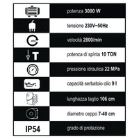 Spaccalegna Vigor, vsv-10t 1060 vertic, 10 ton