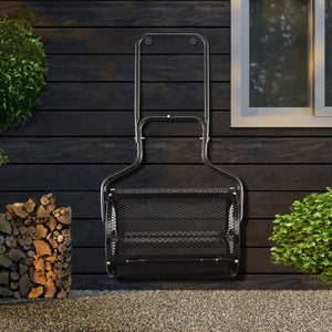 Spargisfagno con aggiornamento delle serrature laterali e manico, Spargitore di muschio di torba da 68cm Nero-Attrezzi da giardino