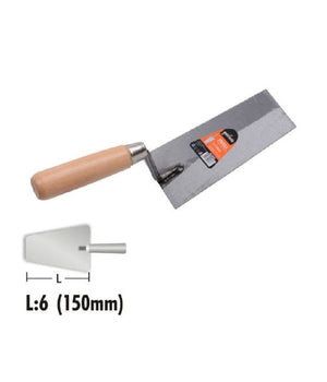 Spatola Cazzuola In Acciaio 150 Mm 6" Trapezio Manico In Legno Ferramenta 90484         