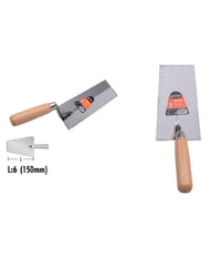 Spatola Cazzuola In Acciaio 150 Mm 6" Trapezio Manico In Legno Ferramenta 90484         