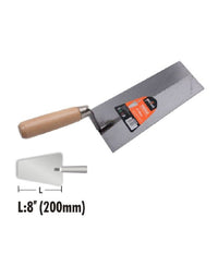 Spatola Cazzuola In Acciaio 200mm 8" Trapezio Manico In Legno Ferramenta 90486         