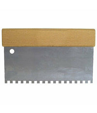 Spatola Dentata Frattazzo Per Colla In Acciaio Impugnatura Legno 4" 10 Cm         