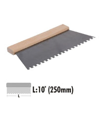 Spatola Dentata Raschietto Trapezoidale Acciaio Impugnatura Legno 10â€³ 250mm 90459         