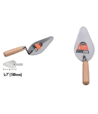 Spatola Forma Pesca Cazzuola Acciaio 180 Mm 7" Manico In Legno Ferramenta 90477         