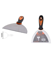 Spatola Pareti In Acciaio 6" 150 Mm Manico Antiscivolo Comoda Impugnatura 90423         