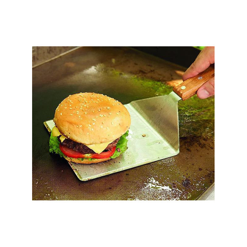 Spatola per barbecue Sandri, inox larga m.legno, 29x14 cm