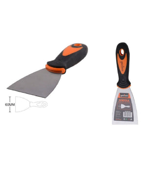 Spatola Per Pareti Acciaio 60 Mm 2.5" Ferramenta Con Maniglia Antiscivolo 90419         