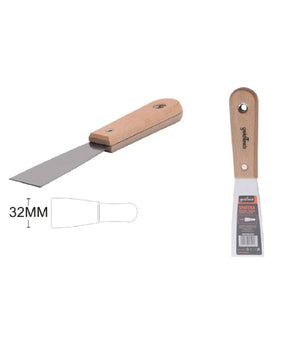 Spatola Per Pareti In Acciaio 32mm Ferramenta Con Maniglia In Legno 1.5" 90425         