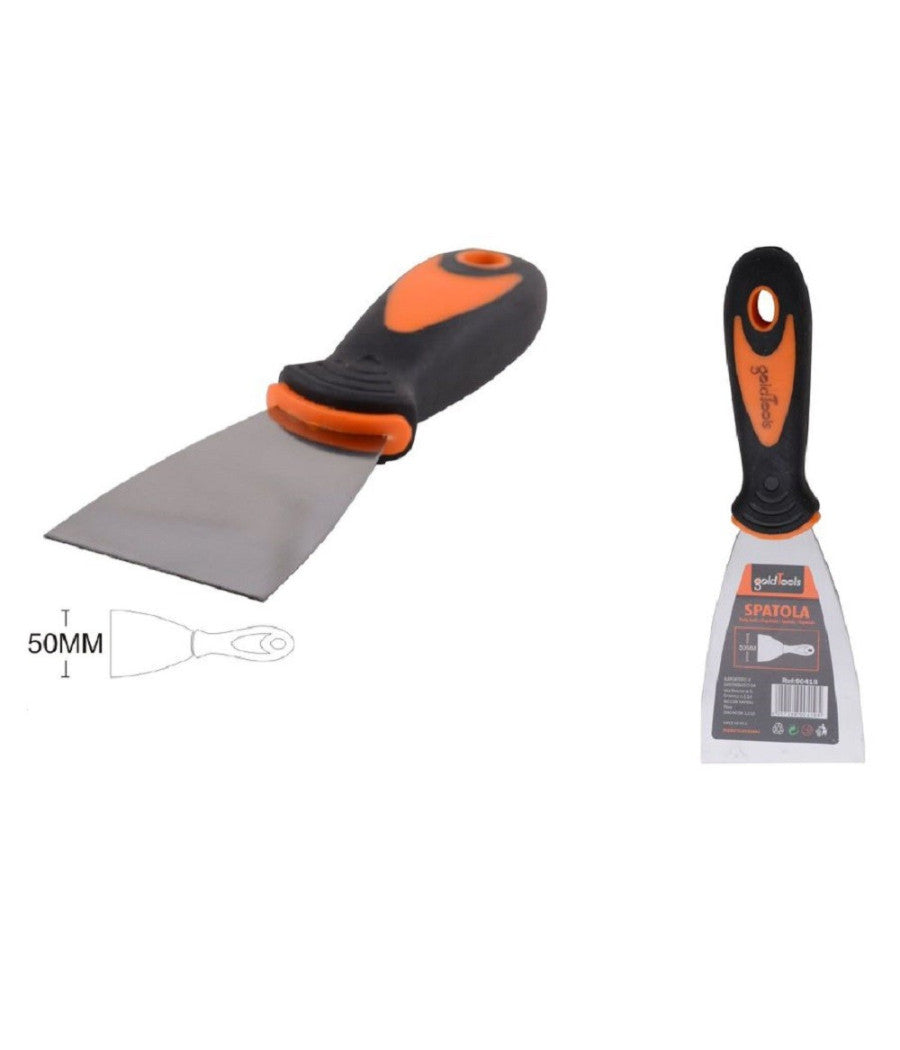 Spatola Per Pareti In Acciaio 50 Mm 2" Ferramenta Con Maniglia Antiscivolo 90418         