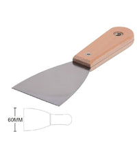 Spatola Per Pareti In Acciaio 60 Mm Ferramenta Con Maniglia In Legno 2.5" 90427         