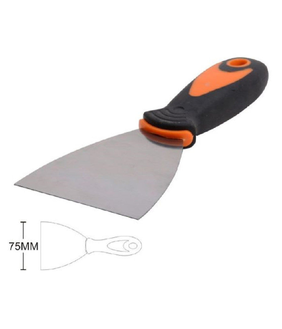 Spatola Per Pareti In Acciaio 75mm 3" Ferramenta Con Maniglia Antiscivolo 90420         
