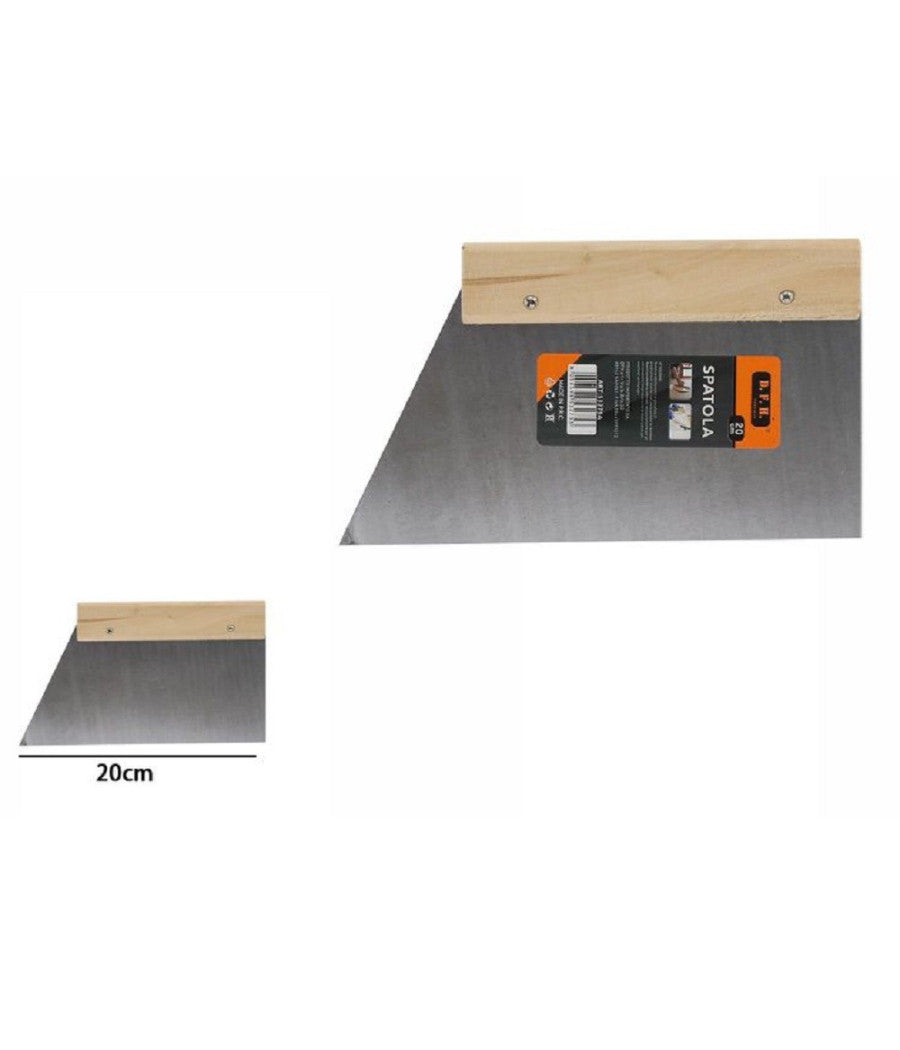 Spatola Per Pareti Stecca Per Stucco In Acciaio Impugnatura In Legno 20cm 53275a         