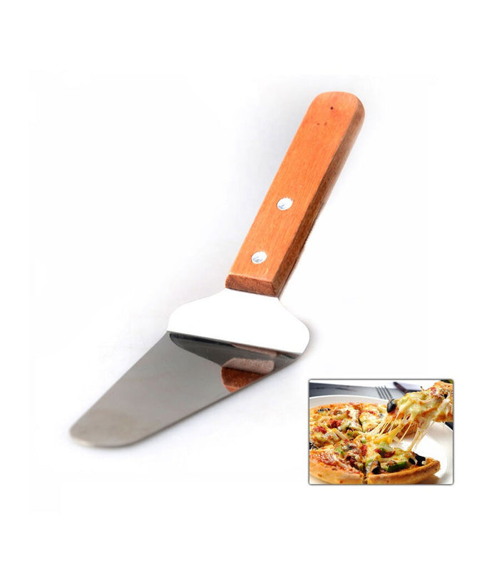 Spatola Per Pizza Dolci Servi Trancio Porzione Utensile Cucina Manico In Legno         